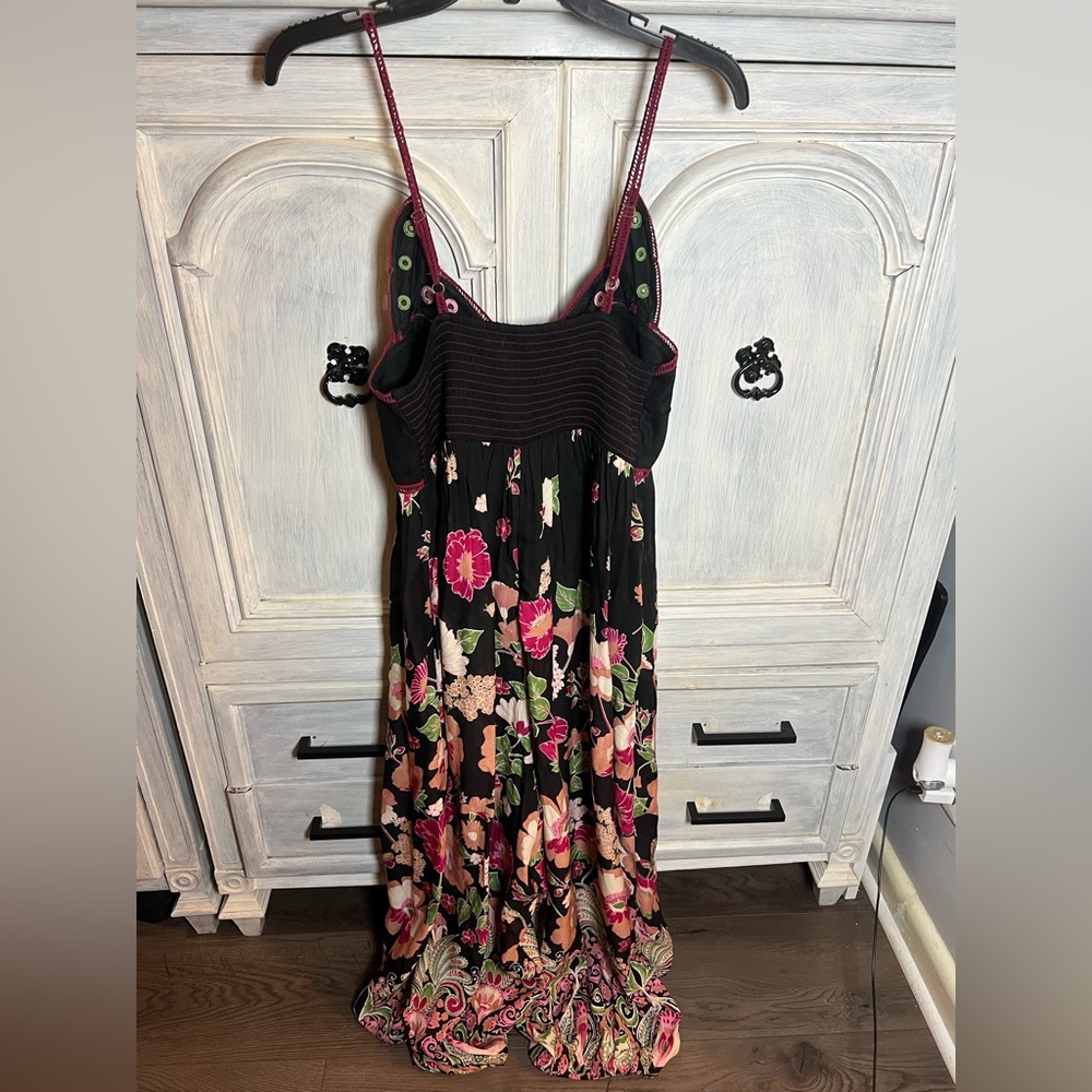 Anthropologie Floral Jumpsuit - Black and Pink - Picture 12 of 12